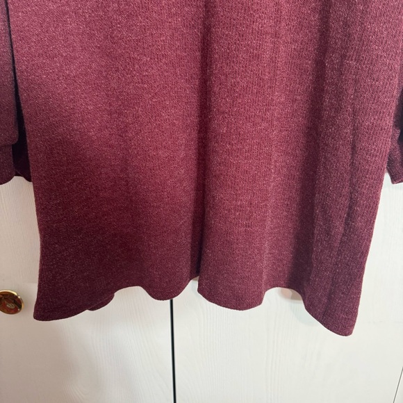 NWT. Cure Women's Ribbed Sweater Size 3X. Maroon color long sleeve sweater - Picture 8 of 12